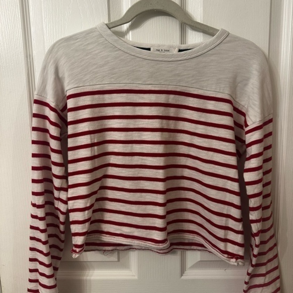 Rag and Bone Halsey Striped Tee, size small